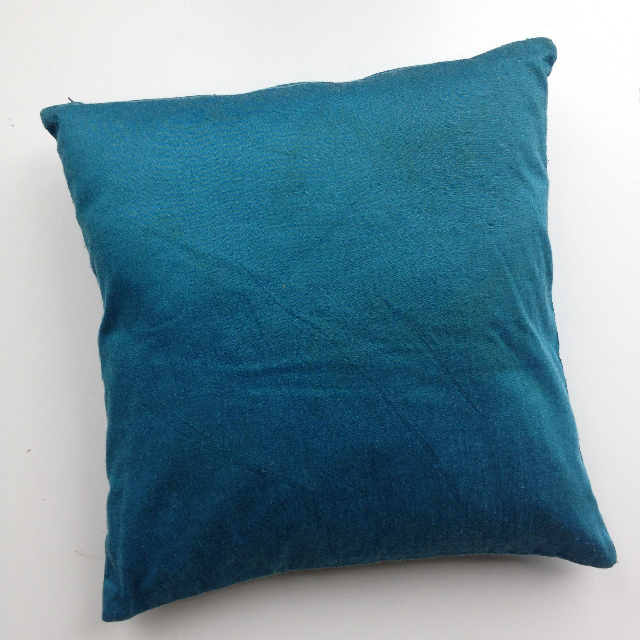 CUSHION, Blue Teal Linen 40cm